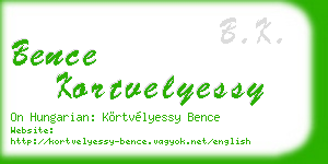 bence kortvelyessy business card