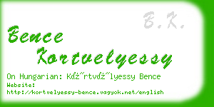 bence kortvelyessy business card